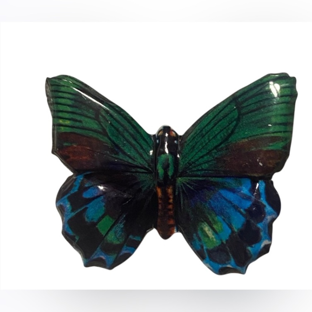 Vintage Tin Butterfly Brooch #9117